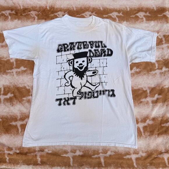 Grateful Dead Other - Vintage 90s Grateful Dead Jerusalem Hebrew T-Shirt Men's XL White Ripple Lyric